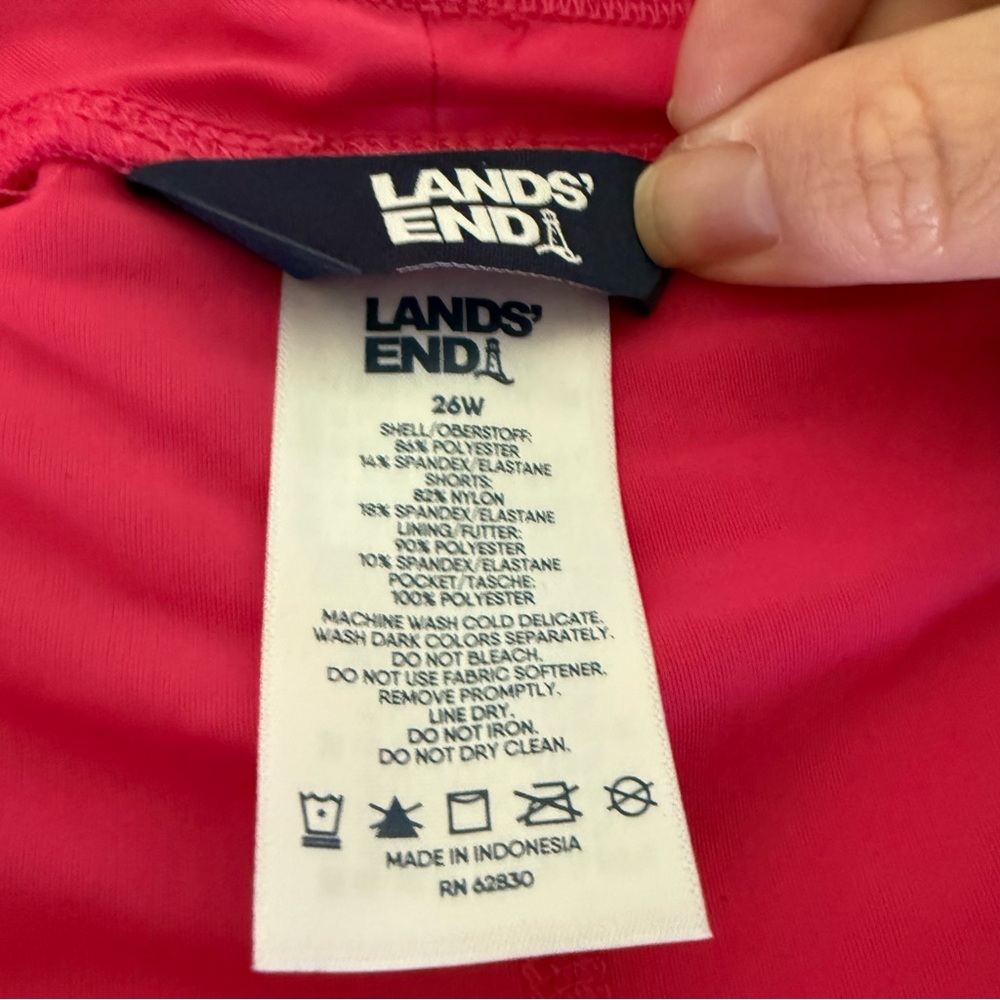 Lands End‎ Womens 26W Bright Pink Athletic Outdoors Skort Skirt Pockets - Picture 4 of 6